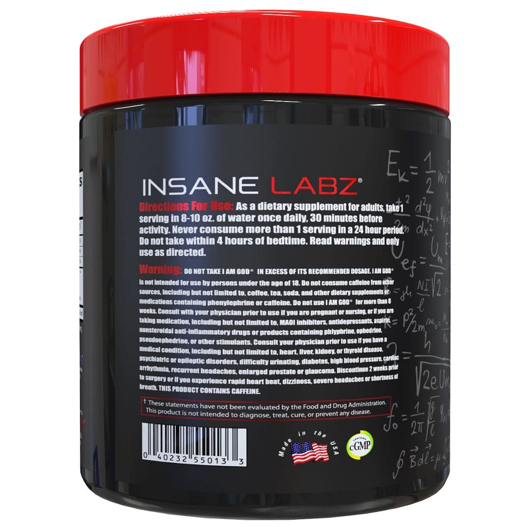 Insane Labz I am God: ingredientes clave como creatina para rendimiento