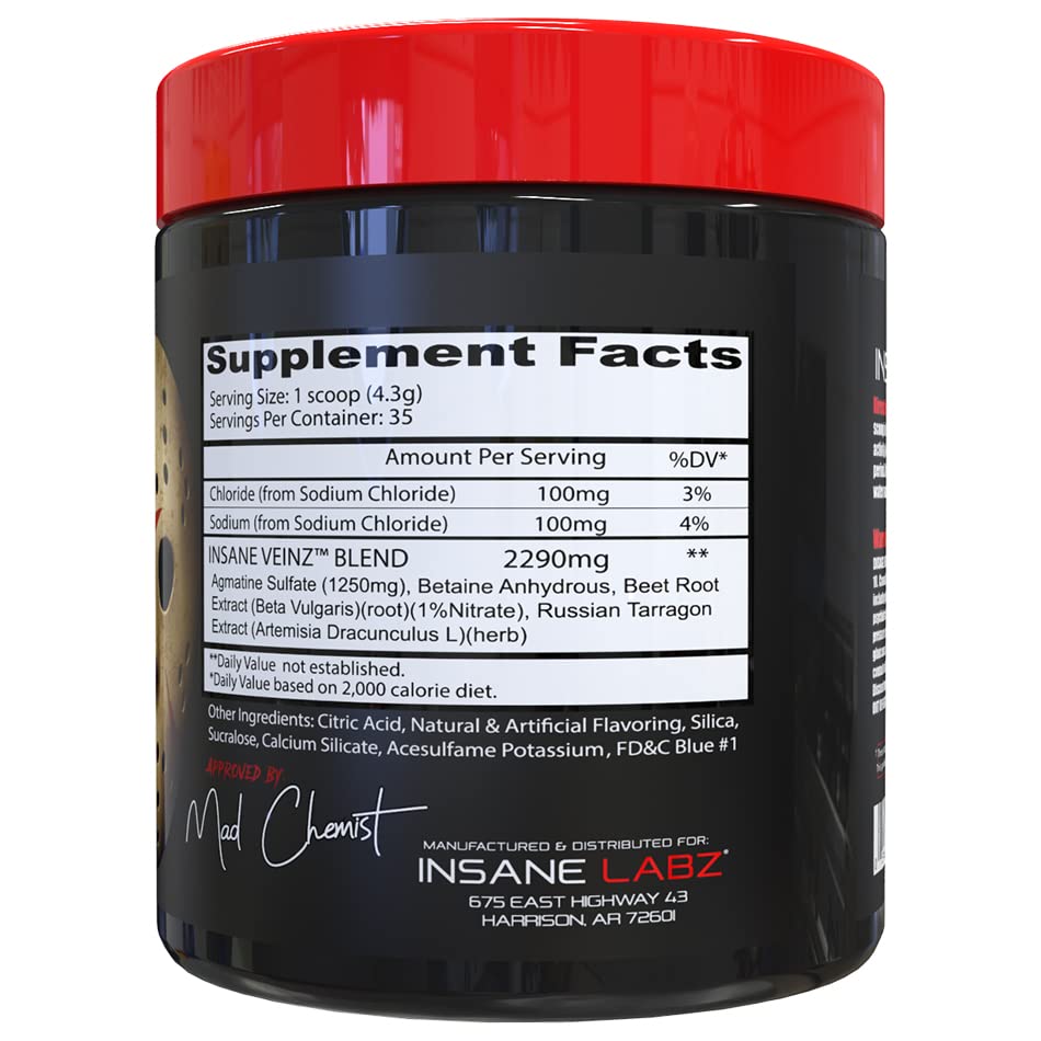 Dosificador de Insane Veinz para dosis precisas antes de entrenar.
