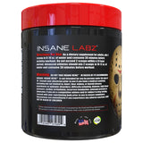 Etiqueta frontal de Insane Veinz destacando su formato sin estimulantes.