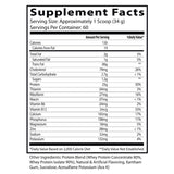 Etiqueta nutricional de Insane Whey para planificar ingesta diaria.