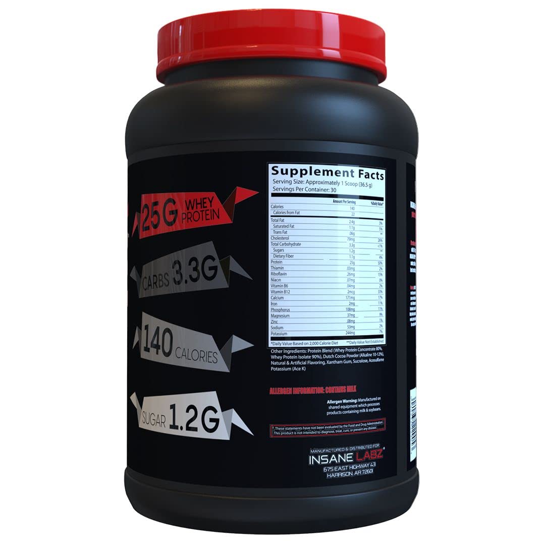 Insane Labz Insane Whey, mezcla sin grumos para un batido suave.