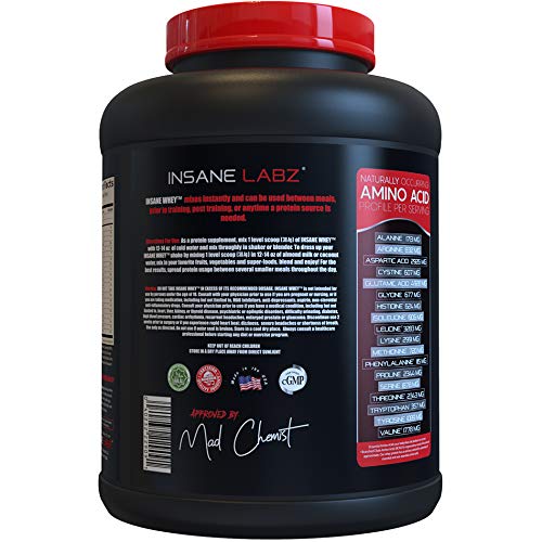 Insane Labz Insane Whey con perfil de BCAA para recuperación y desarrollo