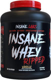 Insane Labz Insane Whey Ripped, lata de vainilla, ideal para ganancia de músculo magro