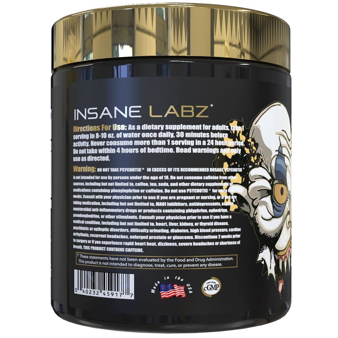 Insane Labz Psychotic Gold: bombeo muscular notable y vascularización durante la sesión.