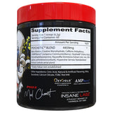 Insane Labz Psychotic, beta-alanina-ingrediente, soporte de resistencia durante sesiones largas