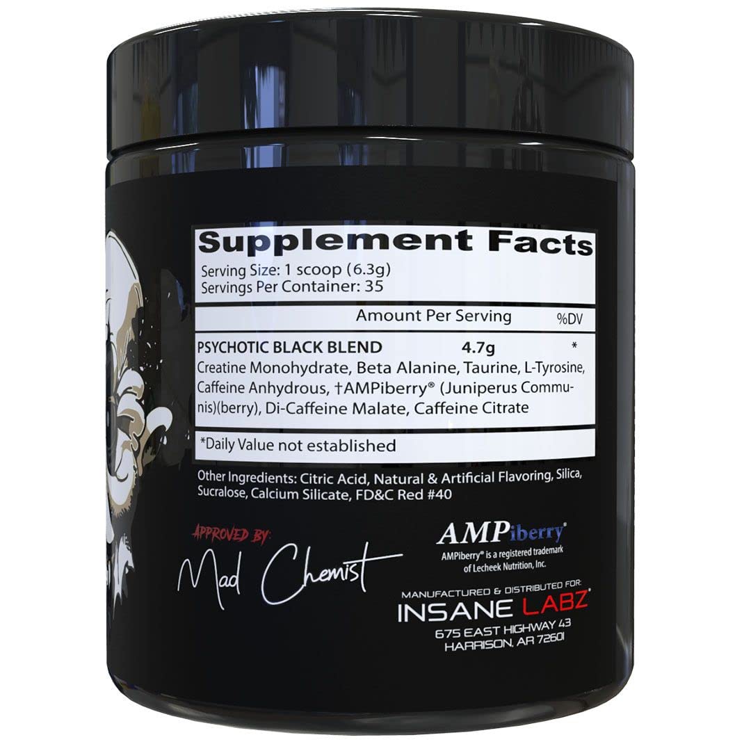 Cucharilla medidora de Insane Labz Psychotic Black Edition para dosis precisas