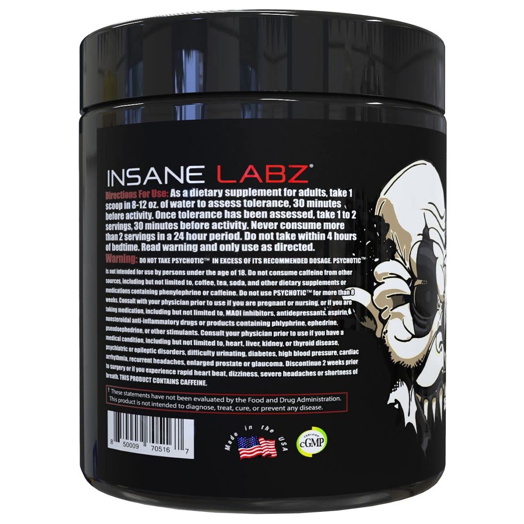Etiqueta sabor Fruta Punch de Insane Labz Psychotic Black Edition para sabor intenso