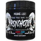 Insane Labz Psychotic Black Edition en lata, energía sostenida para entrenamientos intensos.