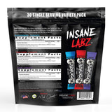 Insane Labz Psychotic Black Edition en lata: enfoque nítido para series exigentes.