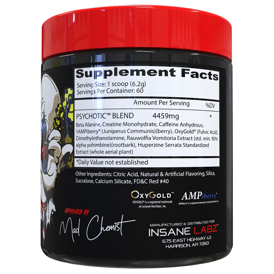 Insane Labz Psychotic, embalaje-resistente, almacenamiento seguro y manejo cómodo