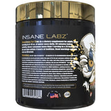 Insane Labz Psychotic Gold etiqueta fruta punch: etiqueta clara para verificar ingredientes clave
