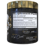 Etiqueta de Psychotic Gold revela ingredientes clave para rendimiento