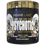 Lata de Insane Labz Psychotic Gold lista para entrenar con energía sostenida.