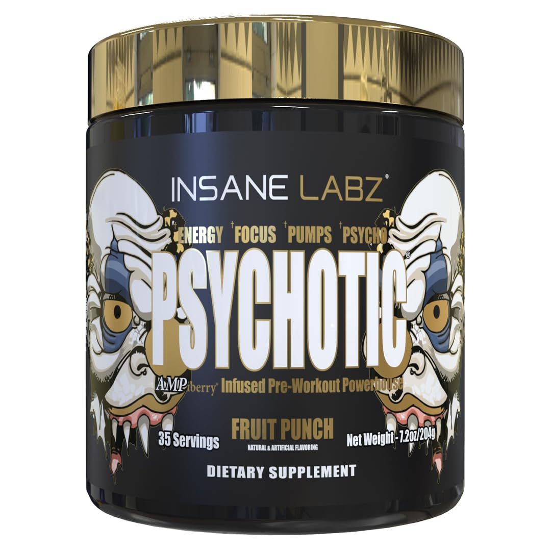 Insane Labz Psychotic Gold pote frut a punch: energía sostenida para entrenamientos intensos