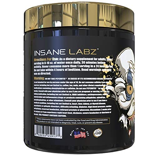 Sabor cereza de Psychotic Gold para preentrenamiento y enfoque claro.