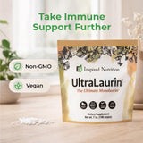 Inspired Nutrition UltraLaurin envase en EE. UU, ingredientes de alta calidad.