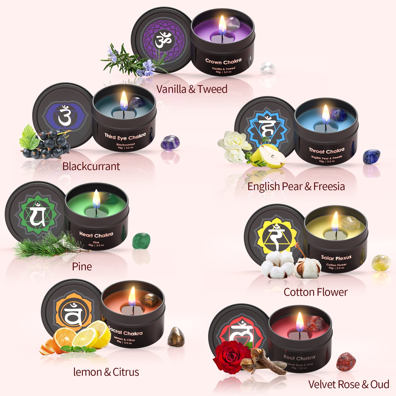 Inspireyes cristales premium y piedras curativas iluminadas para experiencia sensorial