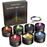 Inspireyes vela chakra con cristales premium para equilibrio durante la meditación