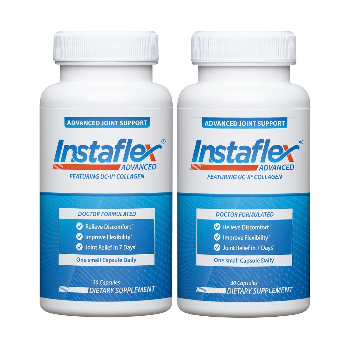 Instaflex Advanced: bote de cápsulas para apoyar movilidad diaria.