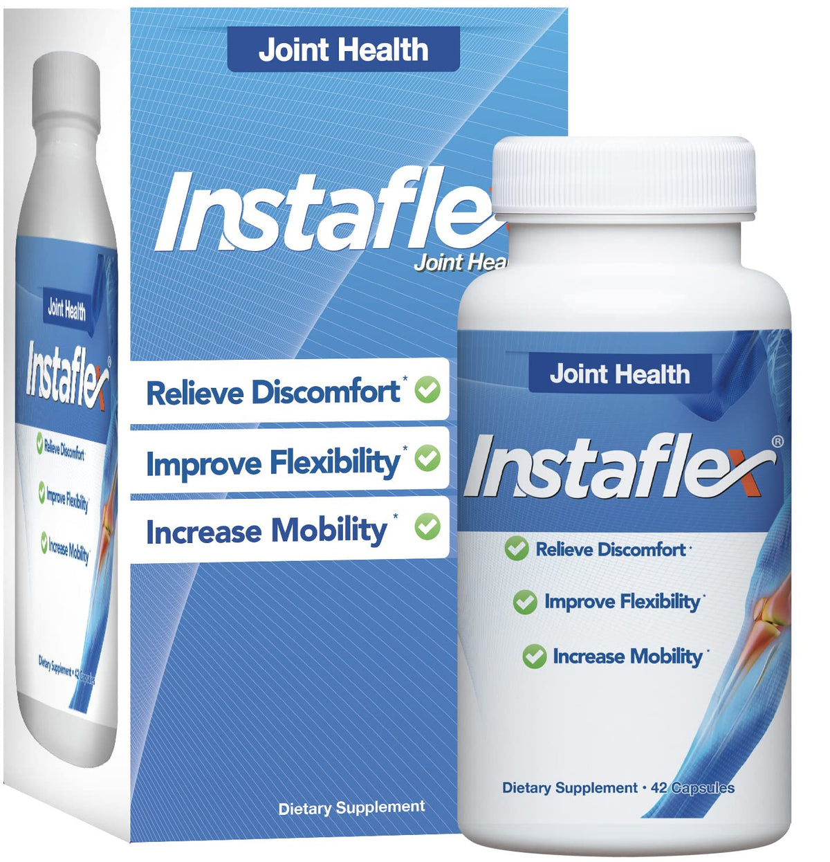 Instaflex Soporte Articular botella: posible apoyo diario para movilidad.
