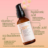 InstaNatural Serum Vitamina C: acido-hialuronico para hidratacion profunda de la piel.