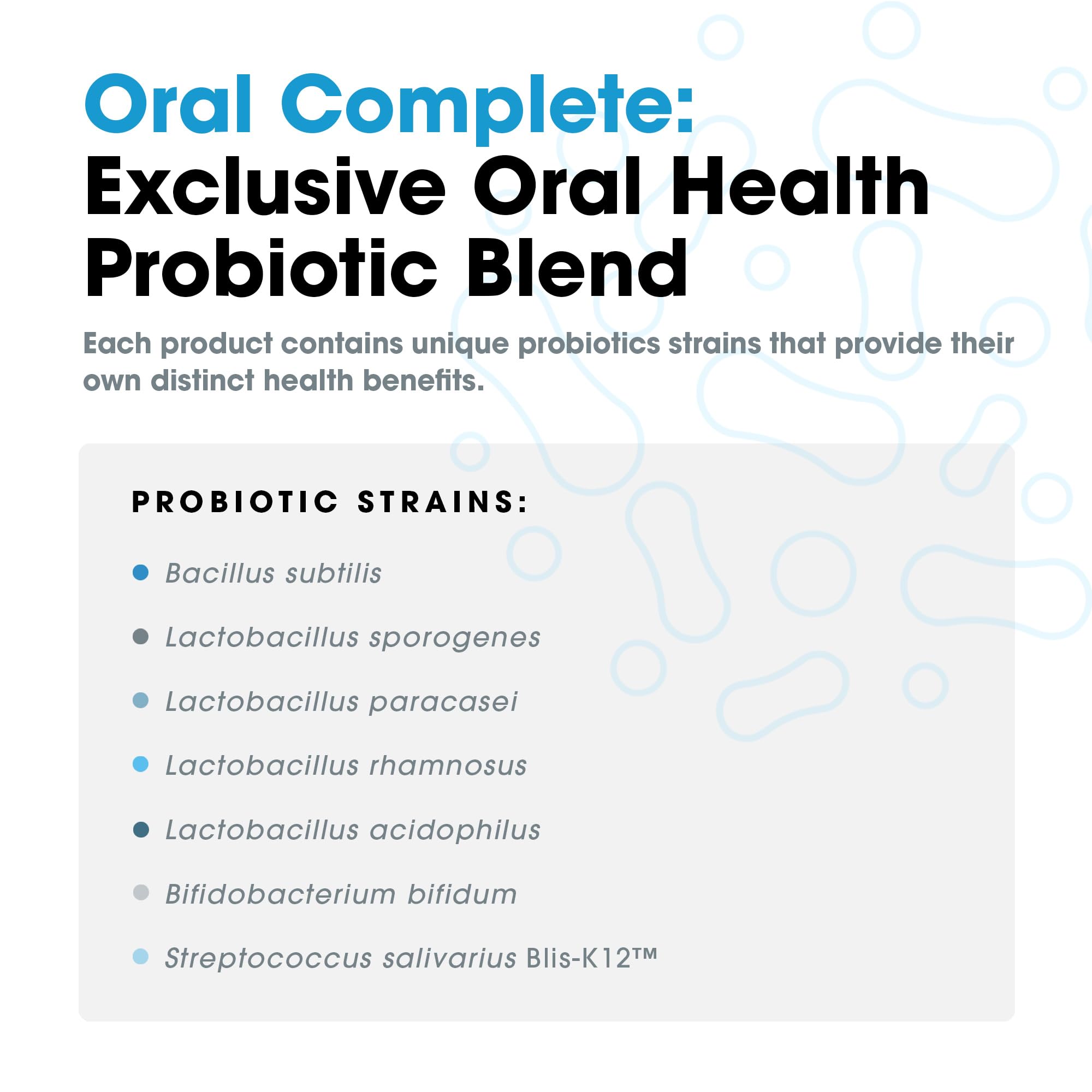 Instant Brands Oral Complete: BLIS K12 para compatibilidad con el cuidado bucal.
