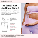 Instant Hydration, disolución rápida en agua con sabor sandía.