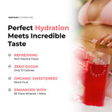 Instant Hydration frambuesa bebida preparada: sabor refrescante tras el ejercicio.