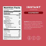 Instant Hydration frambuesa envase detalle: envase individual para llevar.