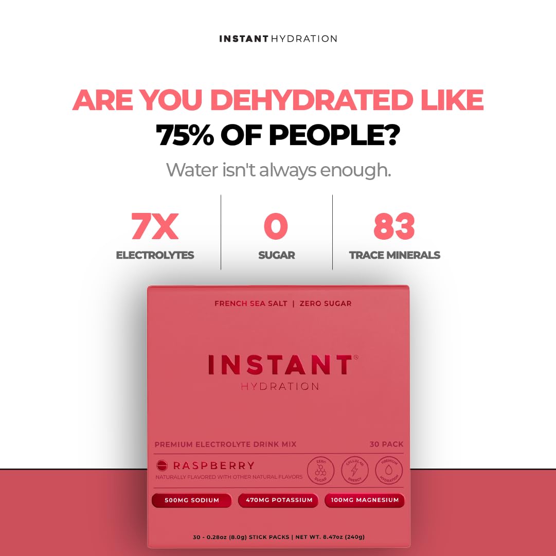 Instant Hydration frambuesa polvo medida: mezcla fácil para sesiones intensas.