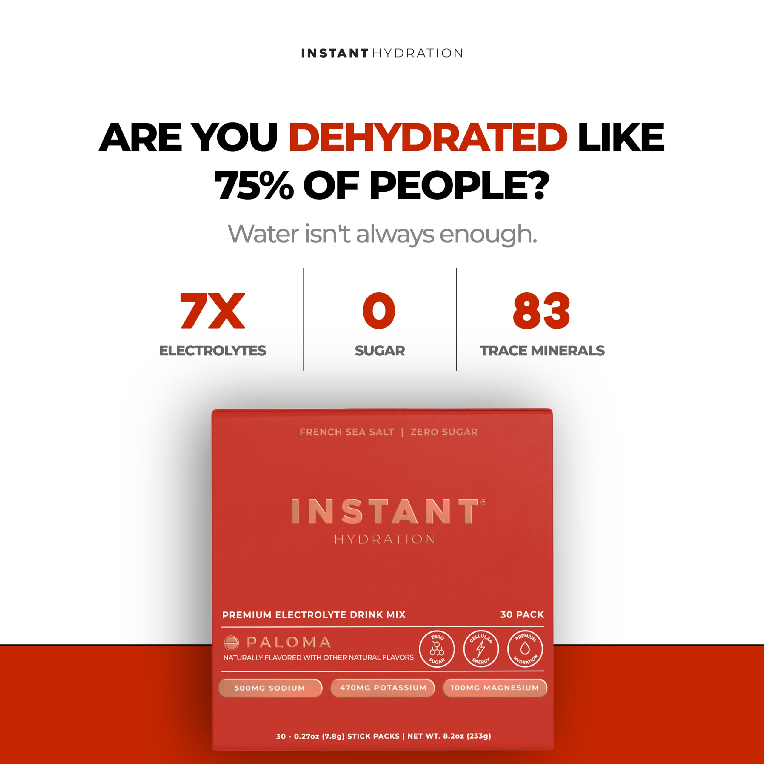 Instant Hydration Paloma: mezcla-en-agua para hidratación durante entrenamiento