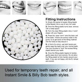Instant Smile Billy Bob: conjunto completo de 8 perlas para reemplazo y remoldeado fácil.