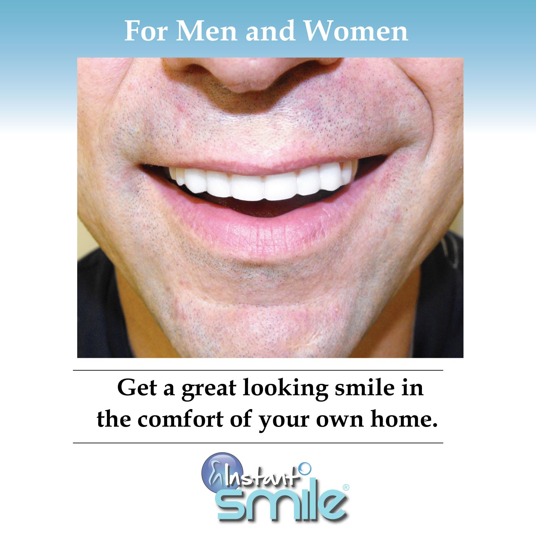 Instant Smile Comfort Fit Flex en empaque compacto para uso en casa.