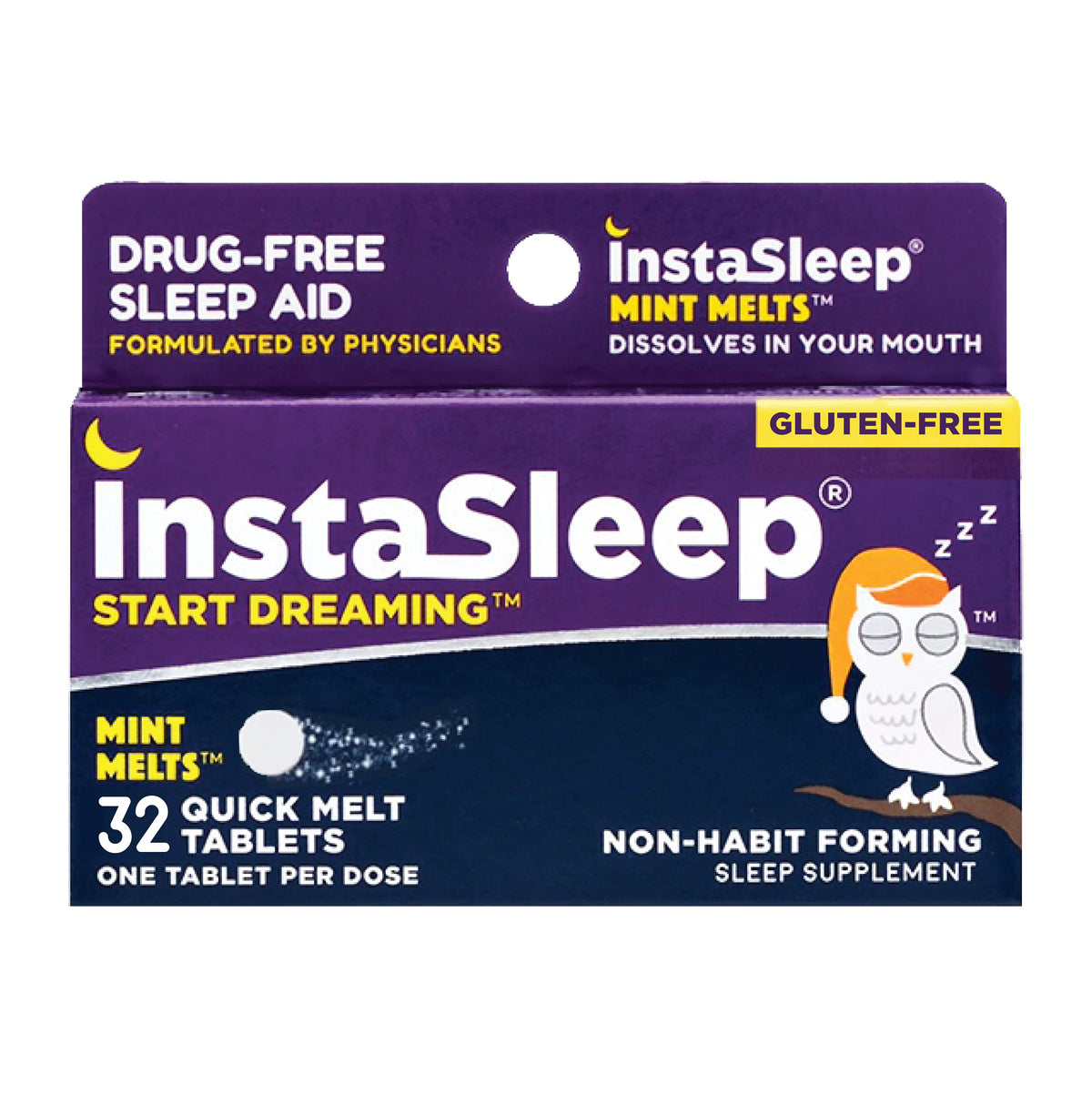 InstaSleep Mint se disuelve en la boca sin necesidad de agua.