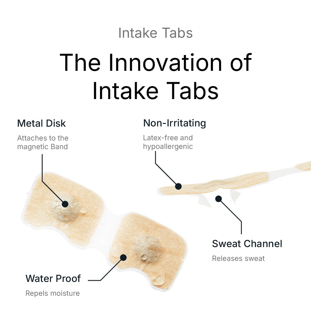 Intake Tiras nasales magnéticas en acción para apoyar noches tranquilas.