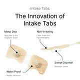 Intake Tiras nasales magnéticas en acción para apoyar noches tranquilas.