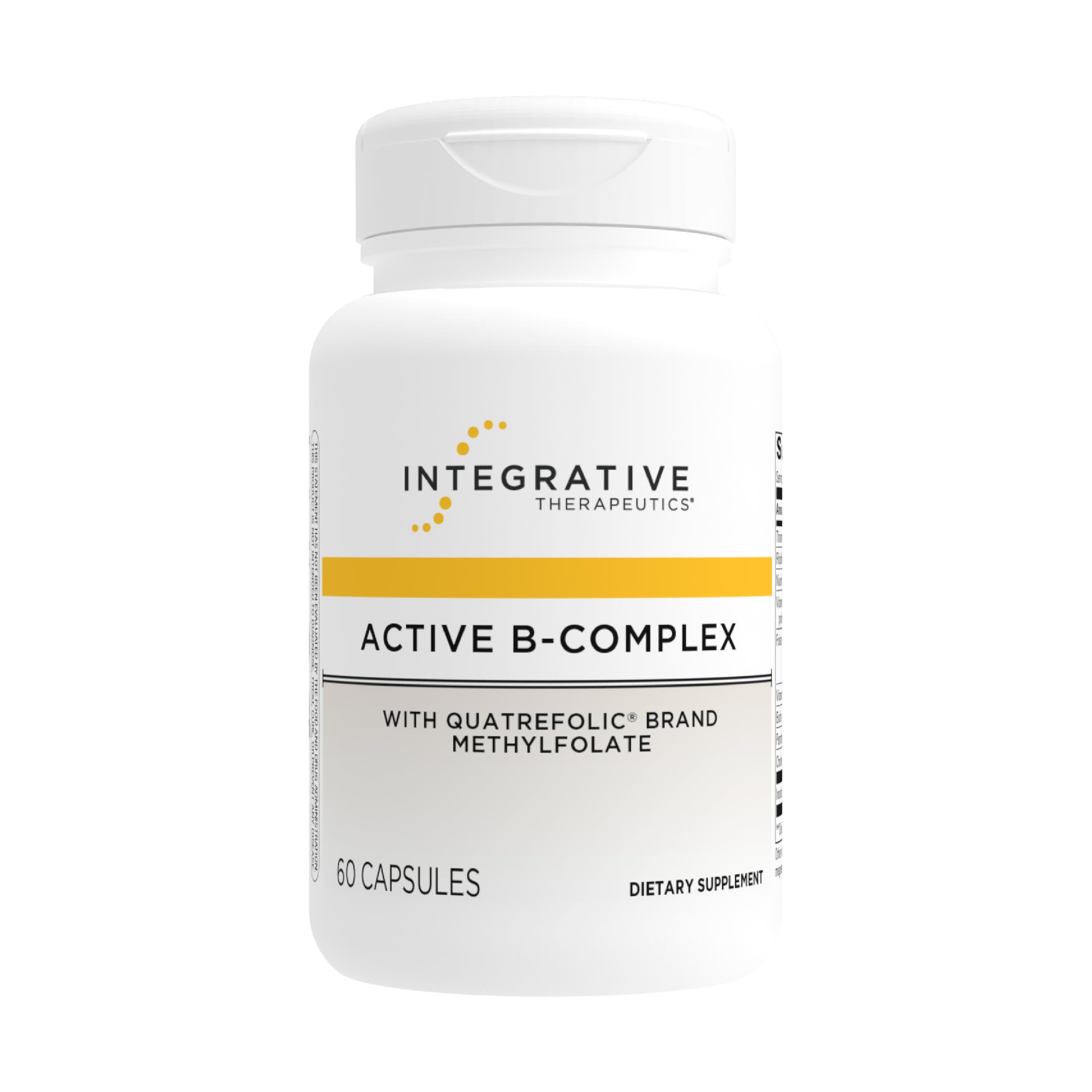 Activo B-Complex de Integrative Therapeutics, bote de cápsulas, apoyo a la energía diaria