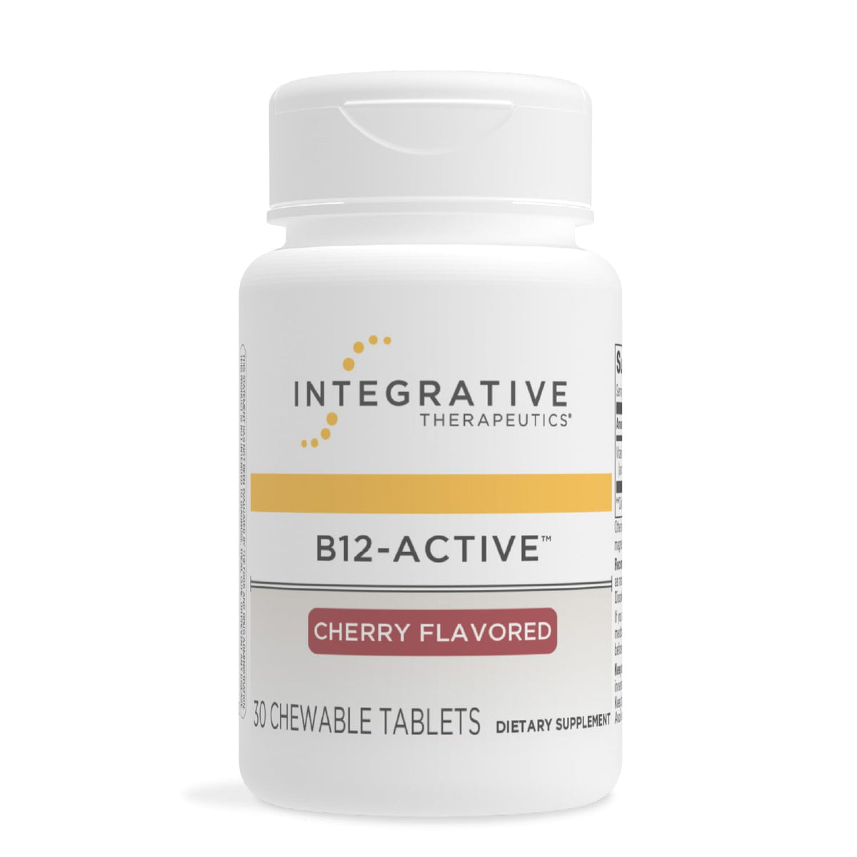 Integrative Therapeutics B12-Active tableta sabor cereza para apoyo nervioso diario.