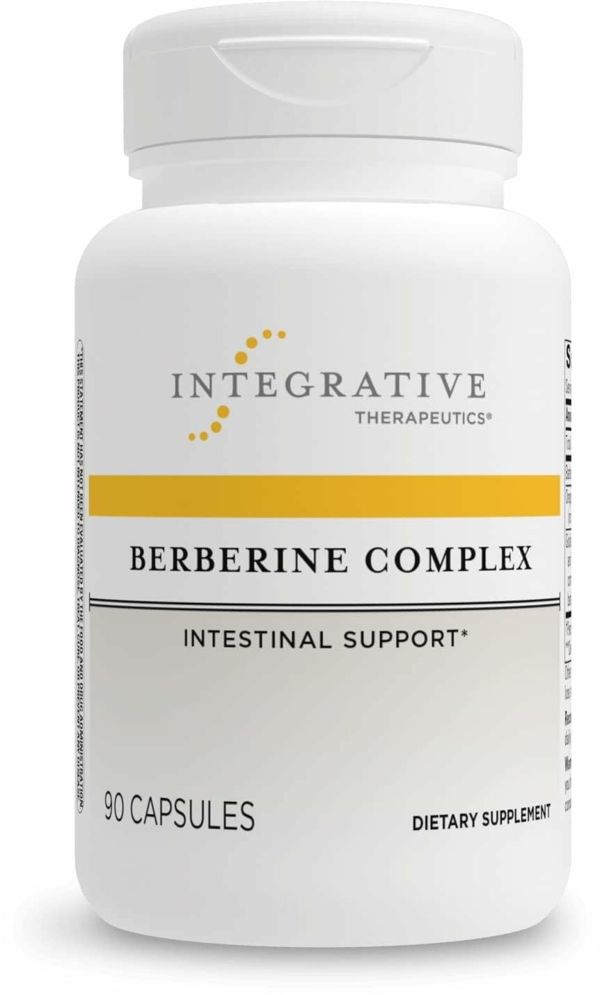 Integrative Therapeutics Berberine Complex: botella con etiqueta para uso diario.