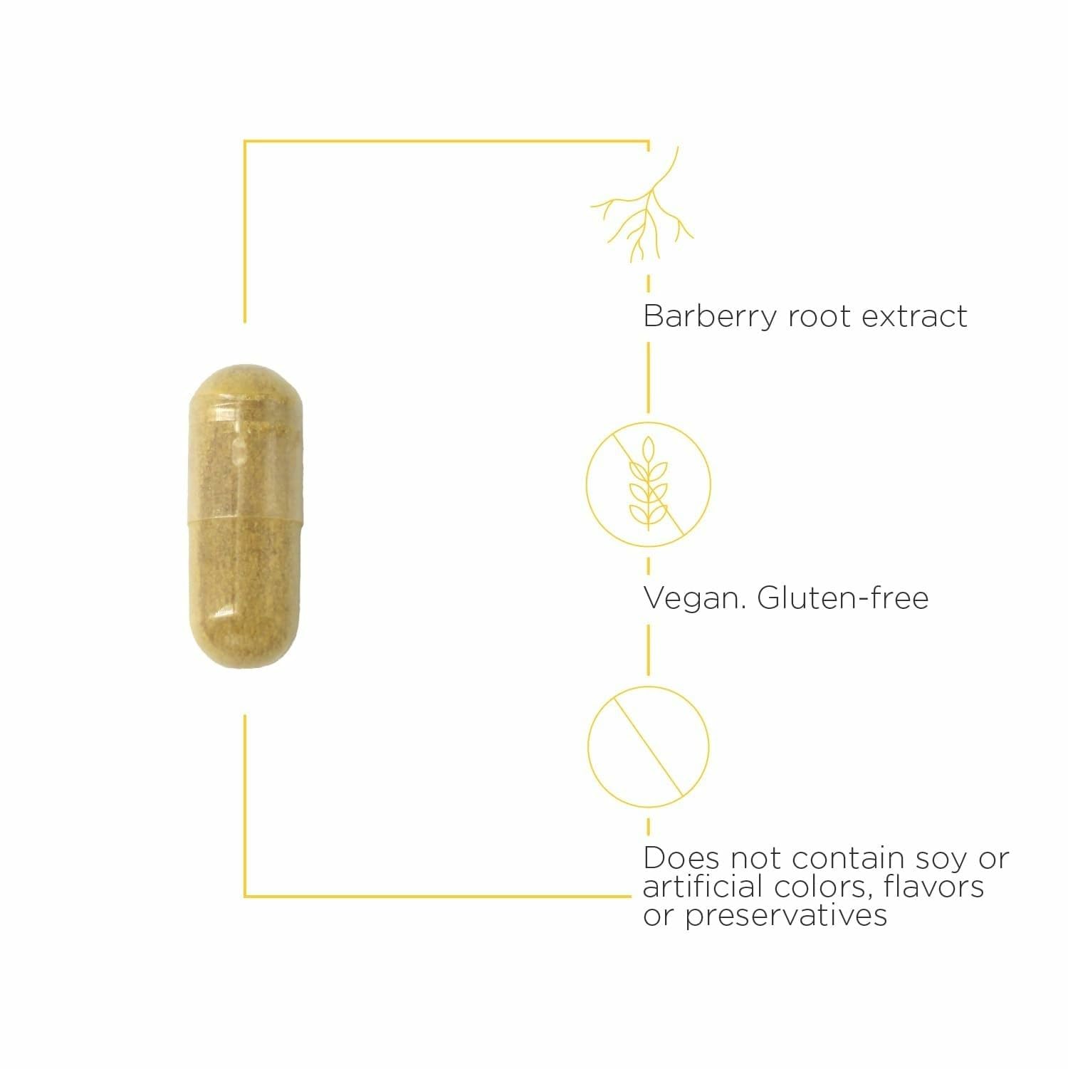 Integrative Therapeutics Berberine Complex: cápsulas en plato para visualización de dosis.