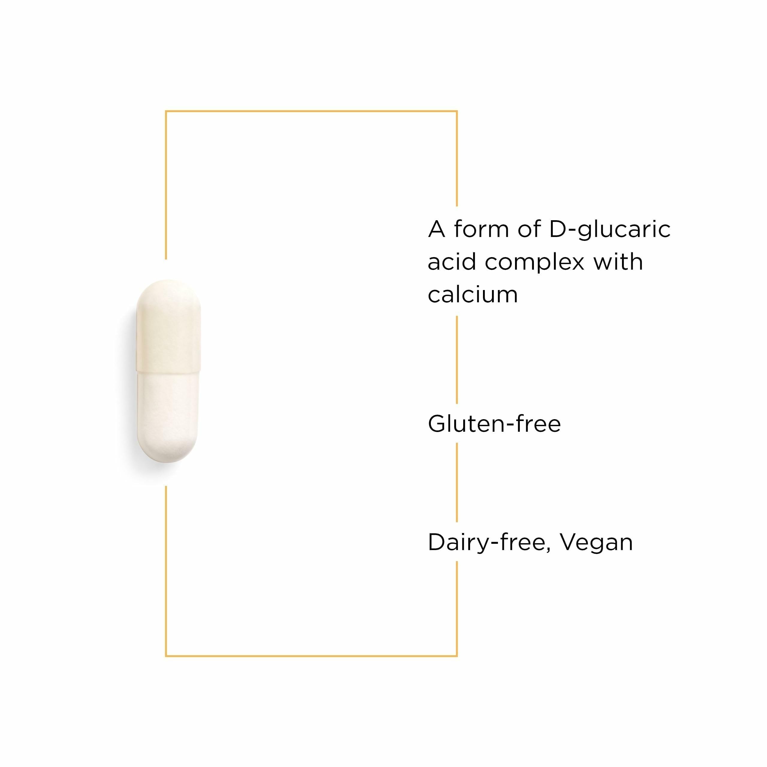 Frasco de 90 cápsulas de Integrative Therapeutics Calcio D-Glucarato