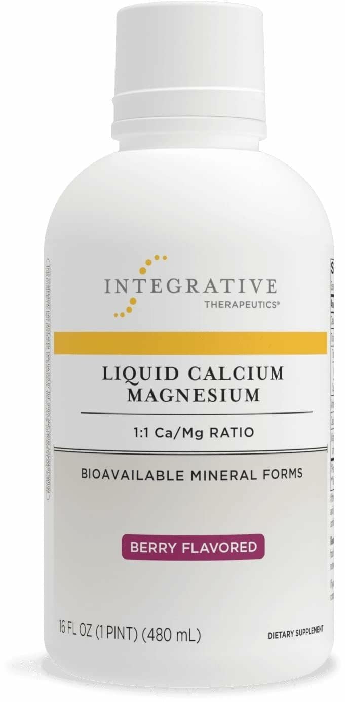 Integrative Therapeutics calcio magnesio líquido, vertido suave para dosis diaria fácil de usar.