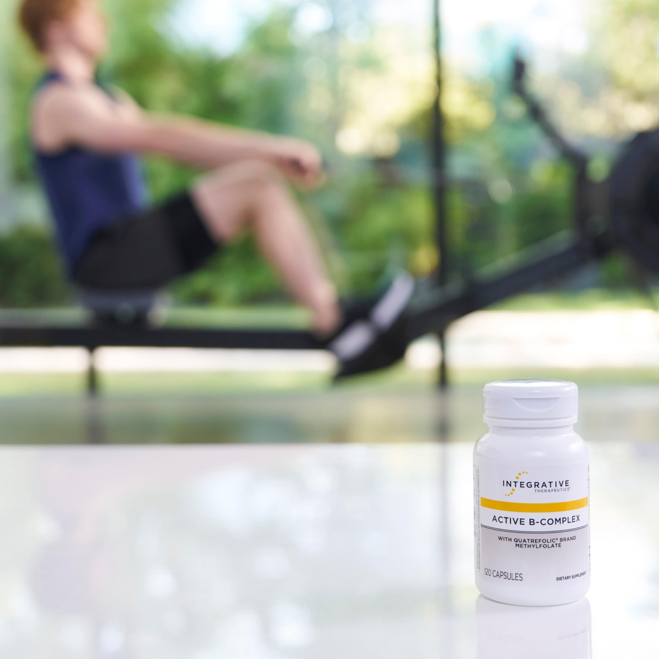 Integrative Therapeutics Complejo B Activo etiqueta informativa con ingredientes y beneficios