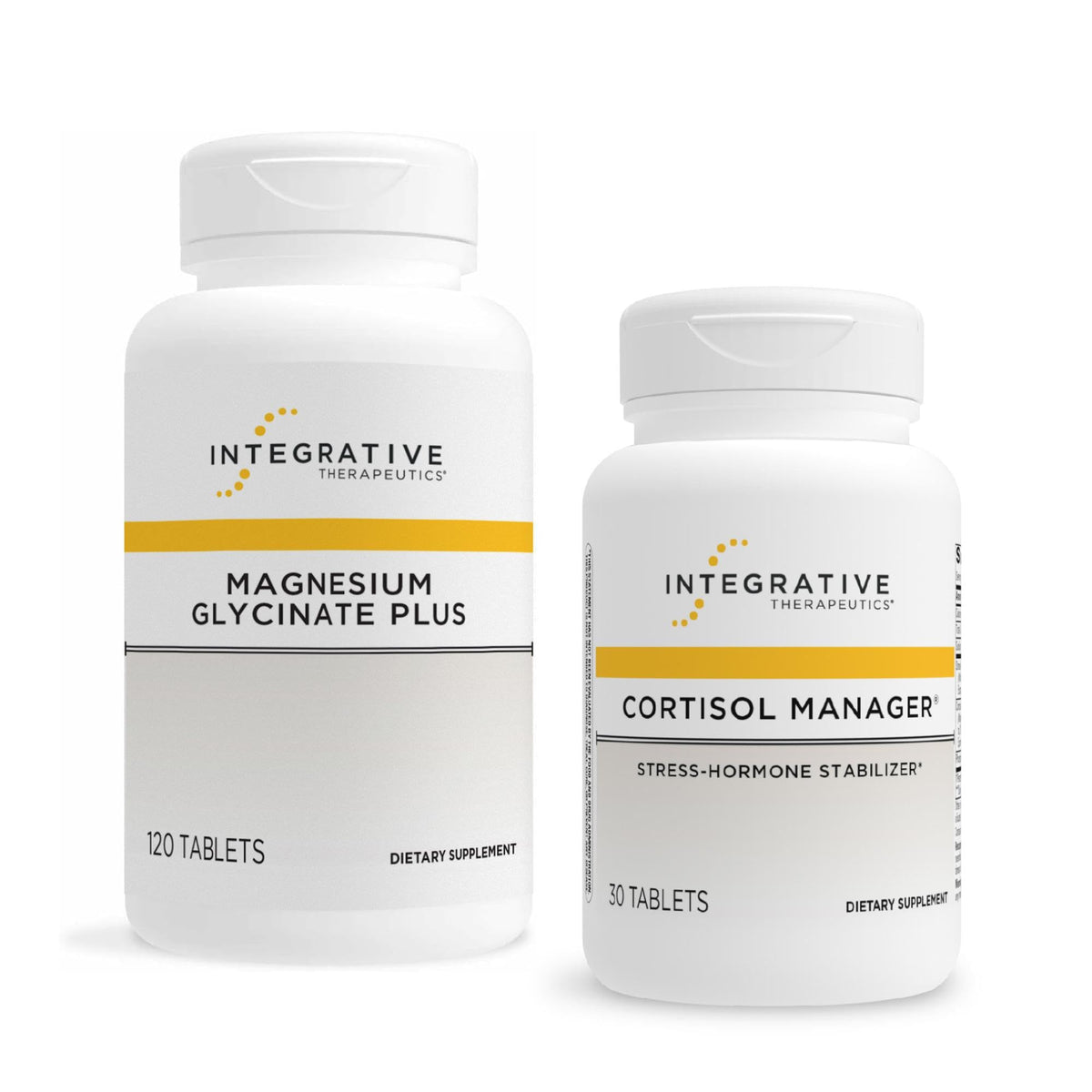 Cortisol Manager de Integrative Therapeutics en botella para apoyo al estrés