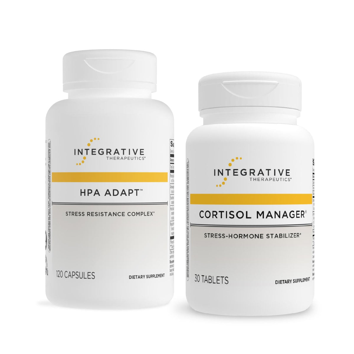 Botella de Cortisol Manager de Integrative Therapeutics para apoyar una respuesta calmada al estrés