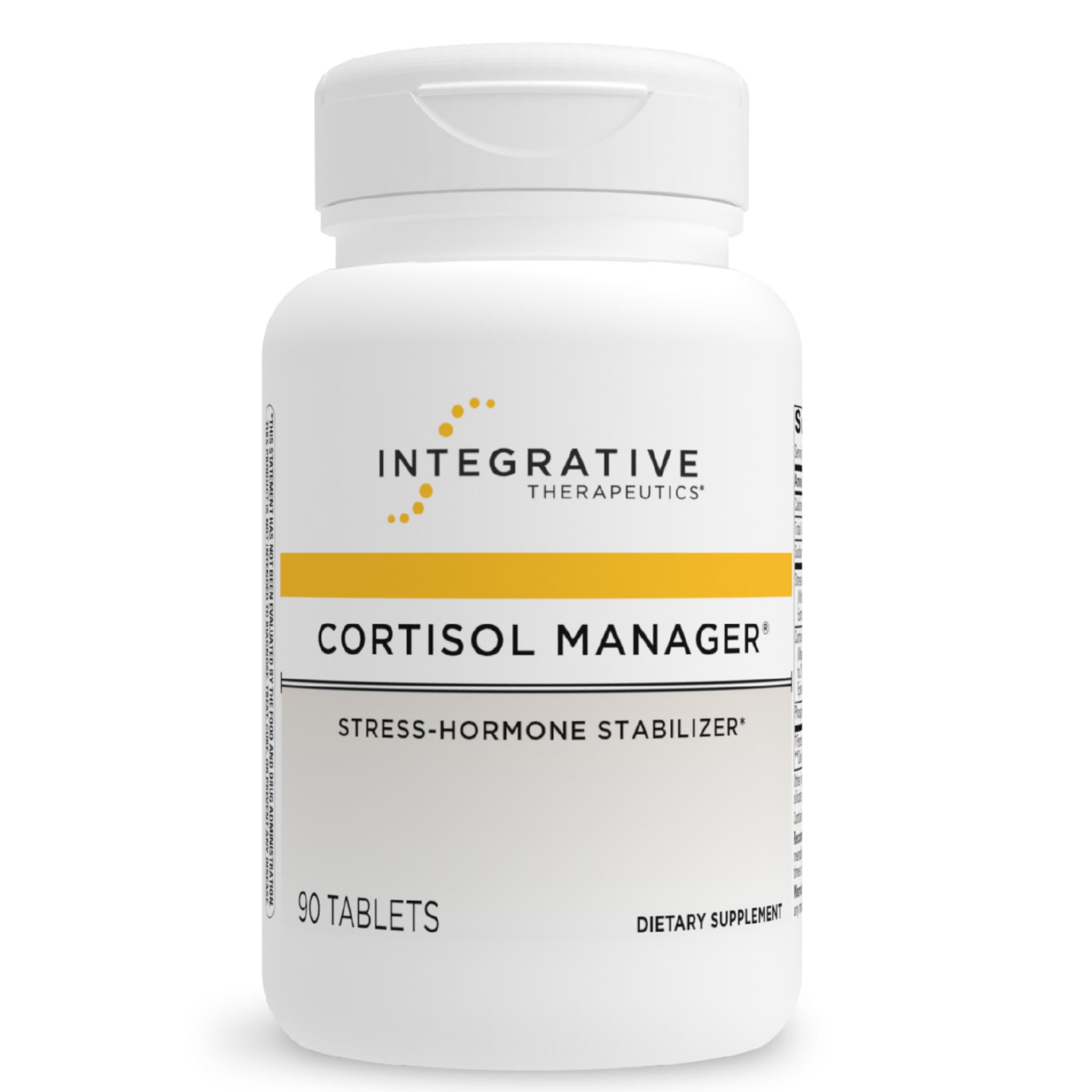 Integrative Therapeutics Cortisol Manager bottle front signals daily stress balance.