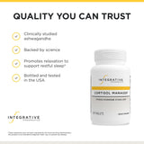 Packaging close-up of Integrative Therapeutics Cortisol Manager highlights key ingredients.