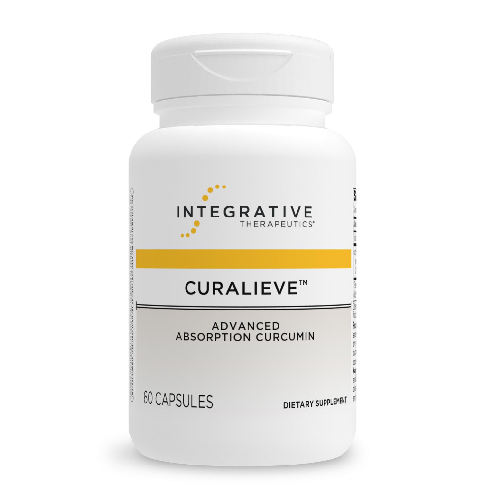 Integrative Therapeutics Curalieve, botella frontal, apoyo antioxidante para la rutina diaria.