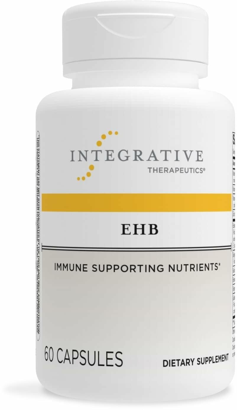 Frasco de cápsulas Integrative Therapeutics EHB para apoyo inmunitario diario.