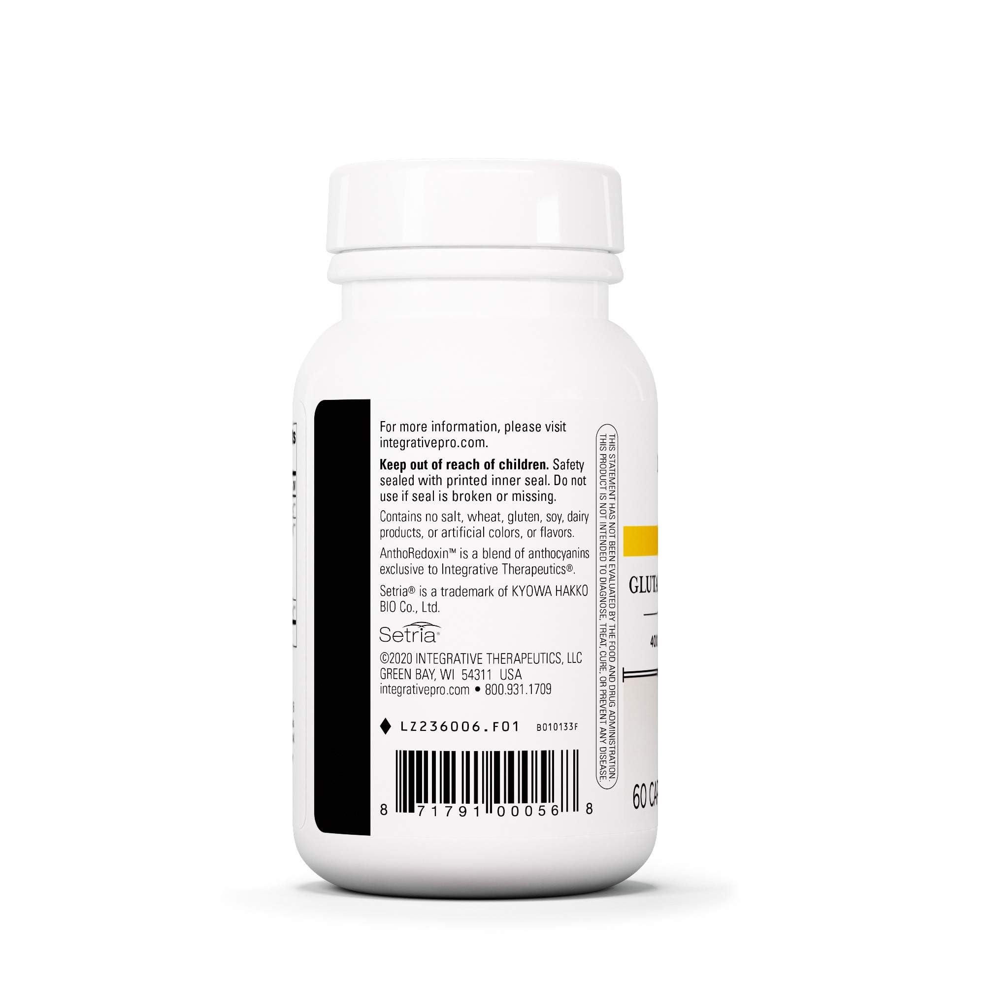 Frasco con cápsulas de Glutathione Cell Defense para uso diario